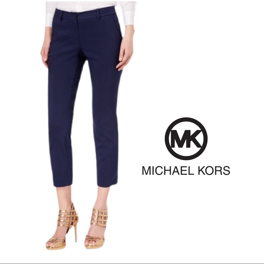 NEW Michael Kors Navy Blue Ankle Pants